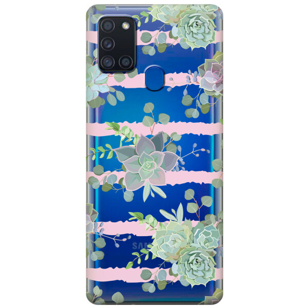

Силиконовый чехол iSwag для Samsung Galaxy A21s Суккуленты (KS2766)
