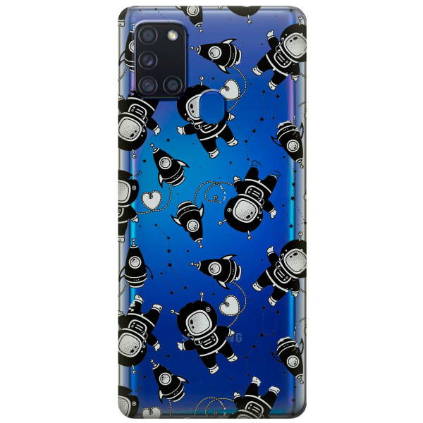 

Силиконовый чехол iSwag для Samsung Galaxy A21s Космонавты (KS2769)