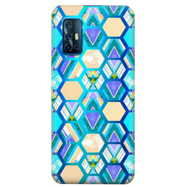 

Прозрачный силиконовый чехол iSwag для Vivo V19 с рисунком - Ромбы (KS5749)