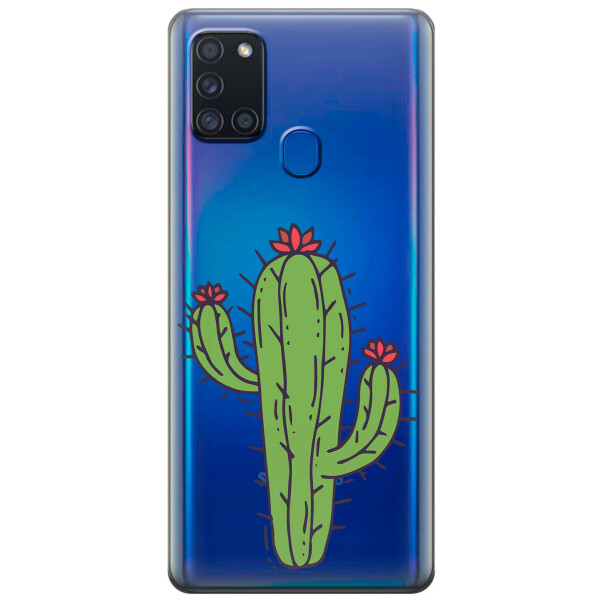 

Силиконовый чехол iSwag для Samsung Galaxy A21s Тропический кактус (KS2771)