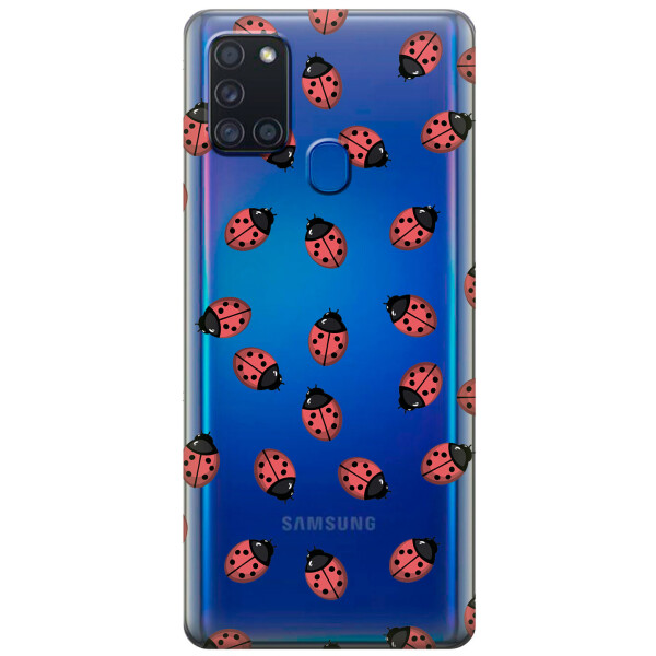 

Силиконовый чехол iSwag для Samsung Galaxy A21s Божьи коровки (KS2783)