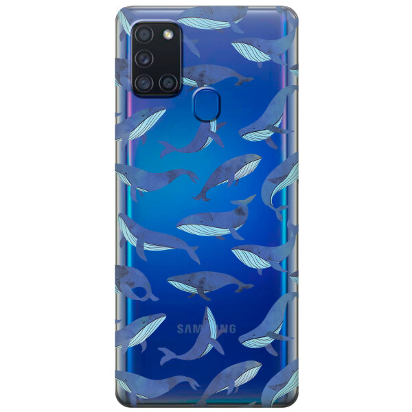 

Силиконовый чехол iSwag для Samsung Galaxy A21s Киты (KS2784)