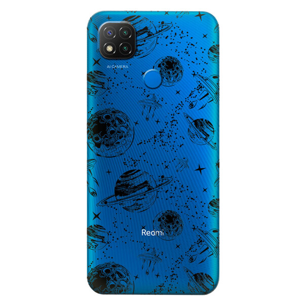 

Прозрачный силиконовый чехол iSwag для Xiaomi Redmi 9C с рисунком - Космос (KS5763)