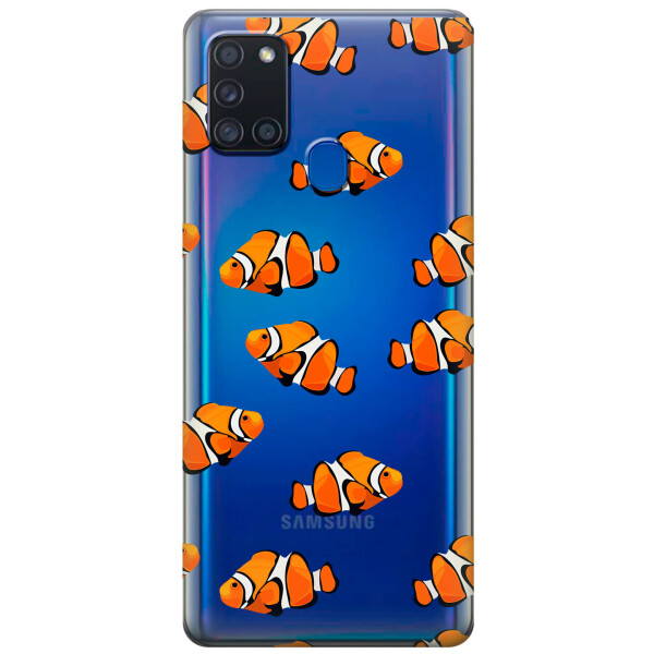 

Силиконовый чехол iSwag для Samsung Galaxy A21s Рыбки (KS2791)