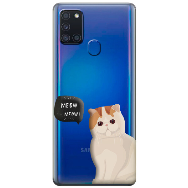 

Силиконовый чехол iSwag для Samsung Galaxy A21s Котенок (KS2792)