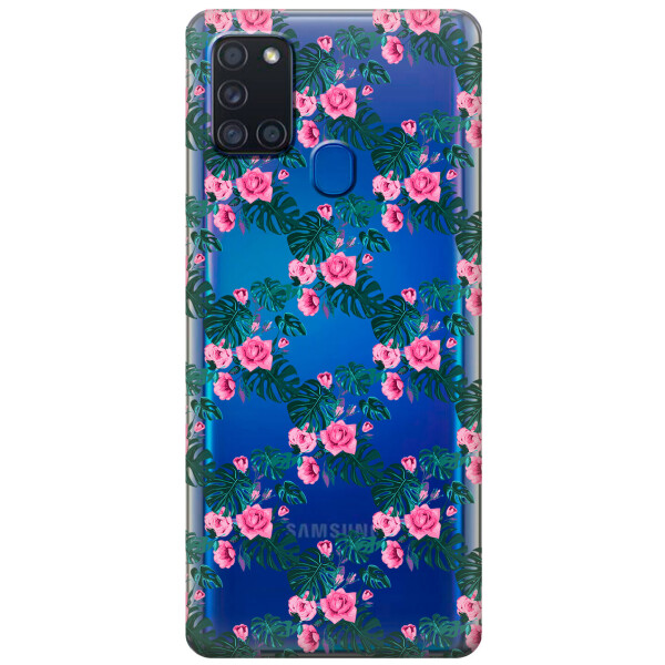 

Силиконовый чехол iSwag для Samsung Galaxy A21s Цветочная лиана (KS2793)
