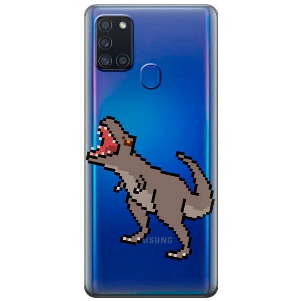 

Силиконовый чехол iSwag для Samsung Galaxy A21s Пикселький динозавр (KS2800)