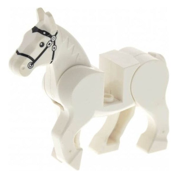

LEGO Castle Horse, Movable Legs with Black Eyes (10352c01pb04-used)