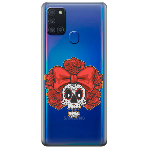

Силиконовый чехол iSwag для Samsung Galaxy A21s Готический череп (KS2804)