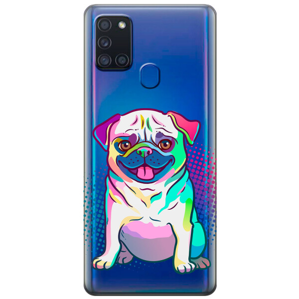 

Силиконовый чехол iSwag для Samsung Galaxy A21s Мопс (KS2810)
