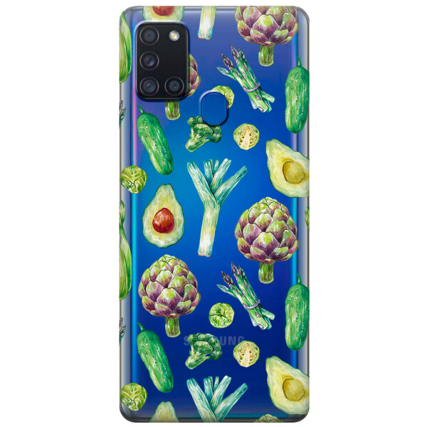 

Силиконовый чехол iSwag для Samsung Galaxy A21s Полезная еда (KS2811)