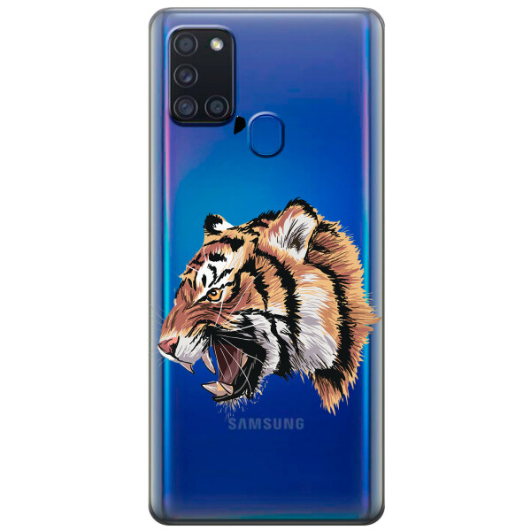 

Силиконовый чехол iSwag для Samsung Galaxy A21s Тигр (KS2813)