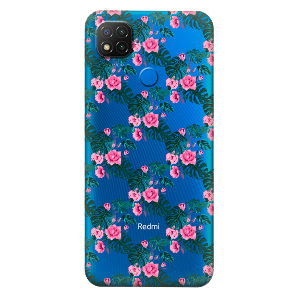 

Прозрачный силиконовый чехол iSwag для Xiaomi Redmi 9C с рисунком - Цветочная лиана (KS5793)