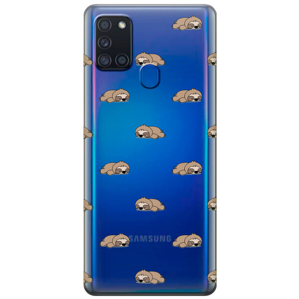 

Силиконовый чехол iSwag для Samsung Galaxy A21s Спящие ленивцы (KS2816)