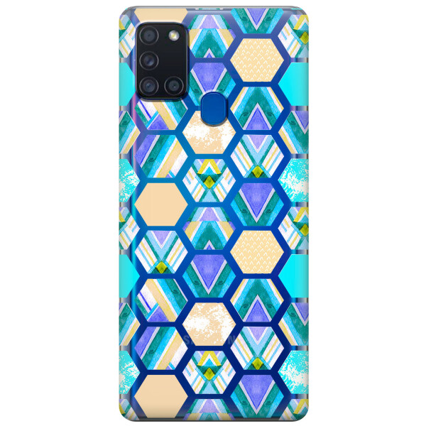 

Силиконовый чехол iSwag для Samsung Galaxy A21s Ромбы (KS2824)