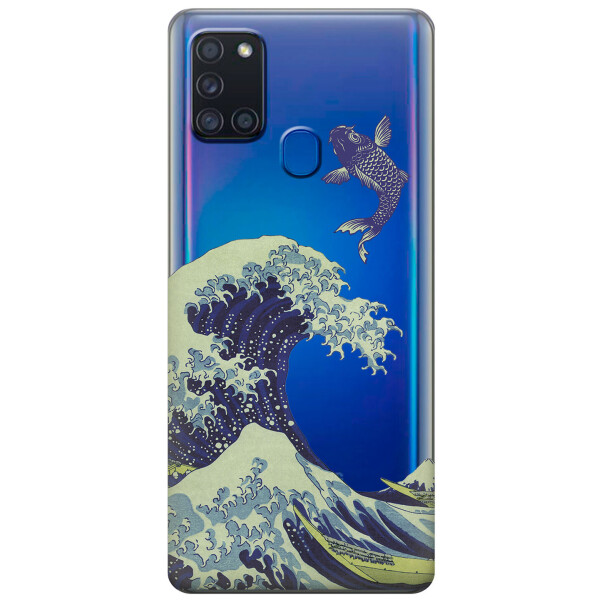 

Силиконовый чехол iSwag для Samsung Galaxy A21s Большая волна в Канагаве (KS2825)