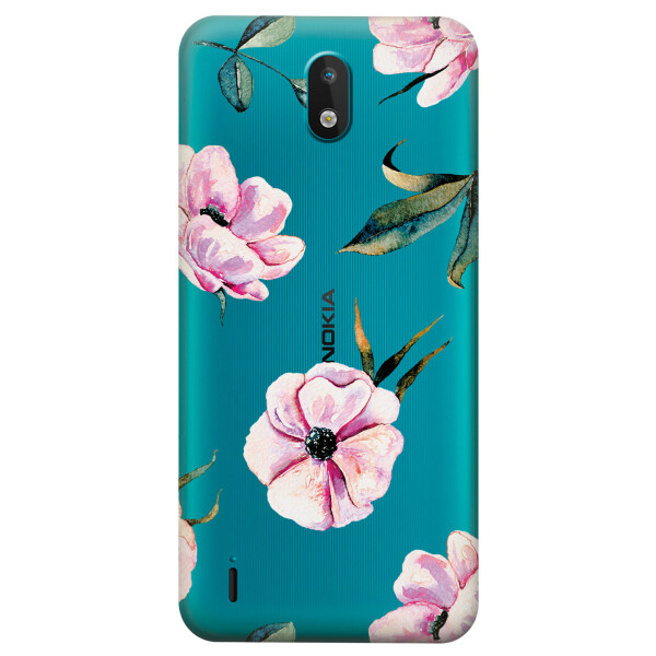 

Силиконовый чехол iSwag для Nokia 1.3 Пионы (KS2833)