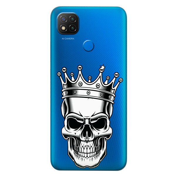

Прозрачный силиконовый чехол iSwag для Xiaomi Redmi 9C с рисунком - Царский череп (KS5815)