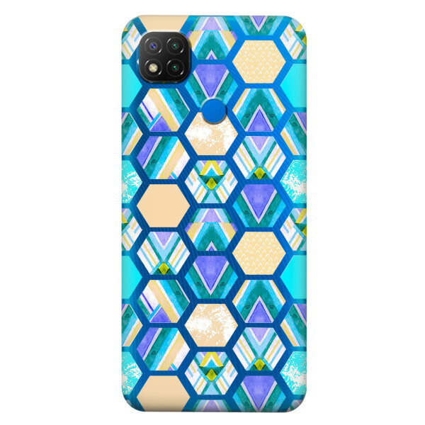 

Прозрачный силиконовый чехол iSwag для Xiaomi Redmi 9C с рисунком - Ромбы (KS5824)