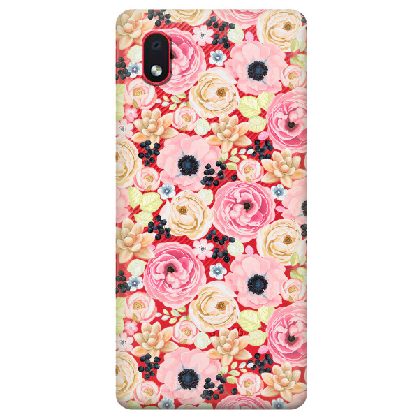 

Прозрачный силиконовый чехол iSwag для Samsung Galaxy A01 Core с рисунком - Цветочный букет (KS5831)