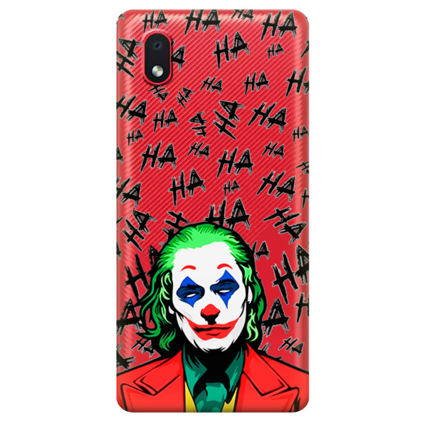 

Прозрачный силиконовый чехол iSwag для Samsung Galaxy A01 Core с рисунком - Джокер (KS5893)