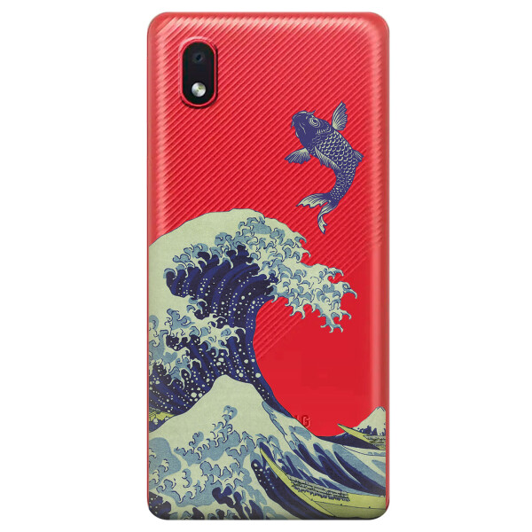 

Прозрачный силиконовый чехол iSwag для Samsung Galaxy A01 Core с рисунком - Большая волна в Канагаве (KS5900)