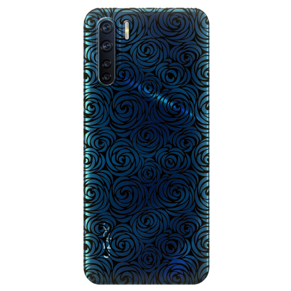 

Прозрачный силиконовый чехол iSwag для OPPO A91 с рисунком - Черные узоры (KS5998)