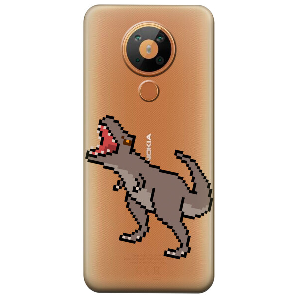 

Силиконовый чехол iSwag для Nokia 5.3 Пикселький динозавр (KS2950)