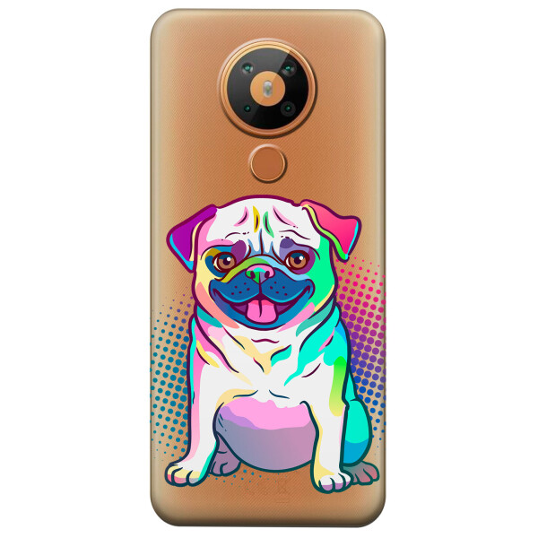 

Силиконовый чехол iSwag для Nokia 5.3 Мопс (KS2960)