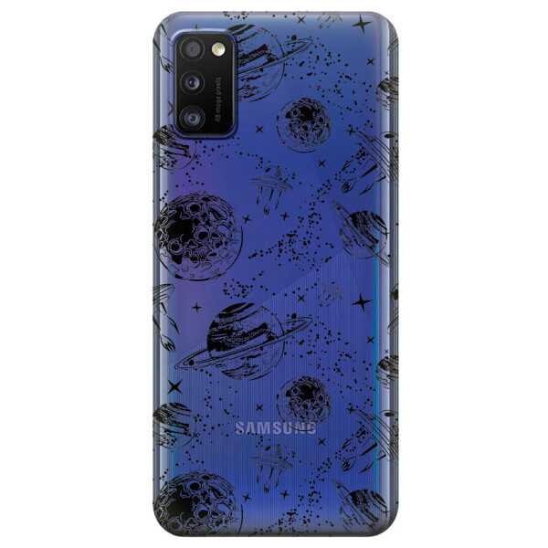 

Прозрачный силиконовый чехол iSwag для Samsung Galaxy A41 с рисунком - Космос (KS3063)