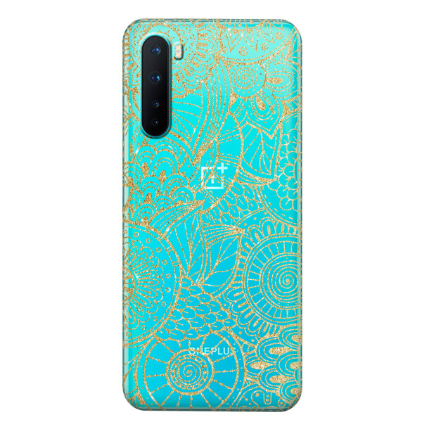 

Прозрачный силиконовый чехол iSwag для OnePlus Nord с рисунком - Золотая мандала (KS6057)