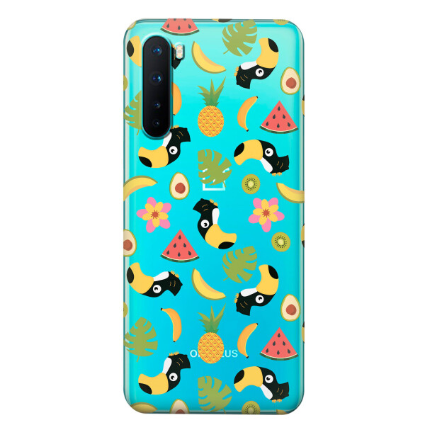 

Прозрачный силиконовый чехол iSwag для OnePlus Nord с рисунком - Летний клипарт (KS6088)
