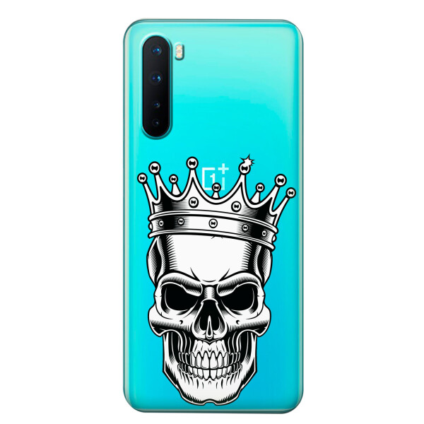

Прозрачный силиконовый чехол iSwag для OnePlus Nord с рисунком - Царский череп (KS6115)
