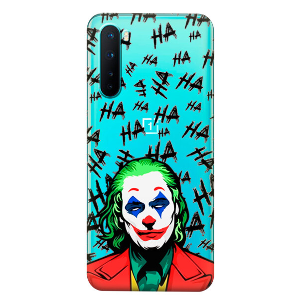 

Прозрачный силиконовый чехол iSwag для OnePlus Nord с рисунком - Джокер (KS6118)