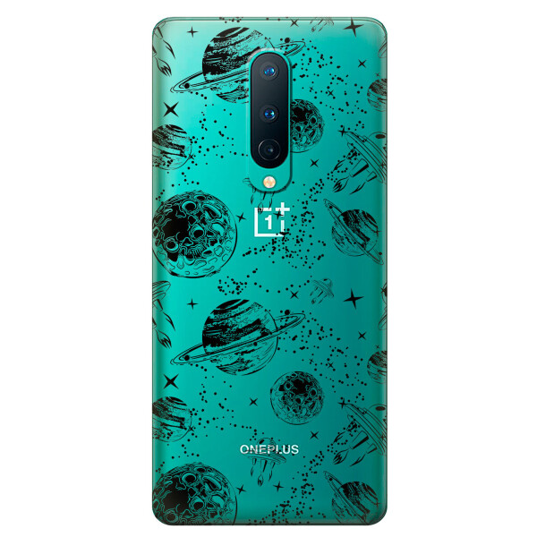 

Прозрачный силиконовый чехол iSwag для OnePlus 8 с рисунком - Космос (KS6138)