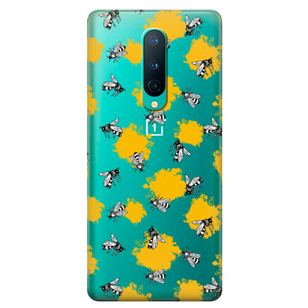 

Прозрачный силиконовый чехол iSwag для OnePlus 8 с рисунком - Пчелы (KS6152)