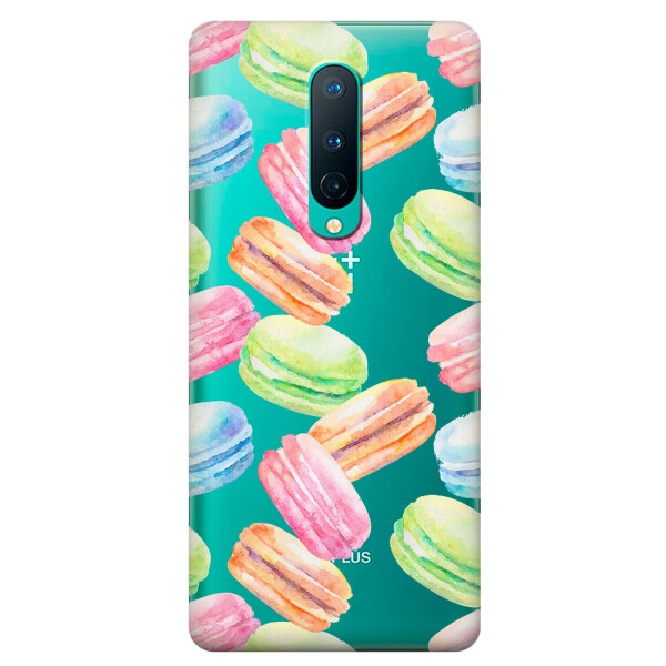 

Прозрачный силиконовый чехол iSwag для OnePlus 8 с рисунком - Французские печенья (KS6157)
