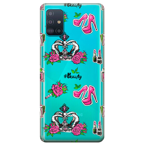 

Прозрачный силиконовый чехол iSwag для Samsung Galaxy A51 с рисунком - Женский дизайн (KS3180)