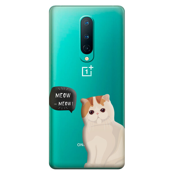 

Прозрачный силиконовый чехол iSwag для OnePlus 8 с рисунком - Котенок (KS6167)