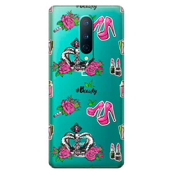 

Прозрачный силиконовый чехол iSwag для OnePlus 8 с рисунком - Женский дизайн (KS6180)