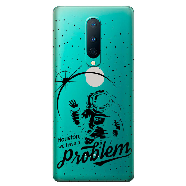 

Прозрачный силиконовый чехол iSwag для OnePlus 8 с рисунком - Космонавт с проблемой (KS6181)