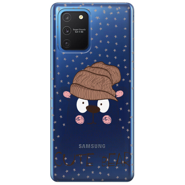 

Прозрачный силиконовый чехол iSwag для Samsung Galaxy S10 Lite с рисунком - Медведь (KS3434)