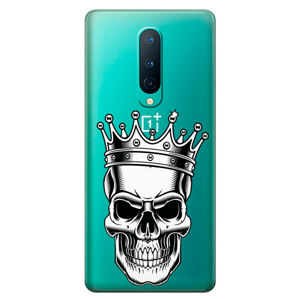 

Прозрачный силиконовый чехол iSwag для OnePlus 8 с рисунком - Царский череп (KS6190)