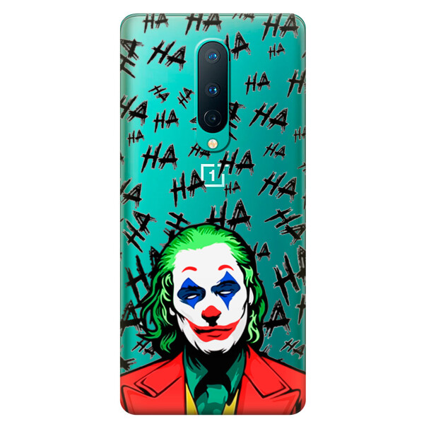 

Прозрачный силиконовый чехол iSwag для OnePlus 8 с рисунком - Джокер (KS6193)