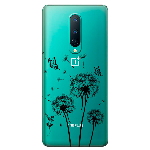 

Прозрачный силиконовый чехол iSwag для OnePlus 8 с рисунком - Одуванчики (KS6196)