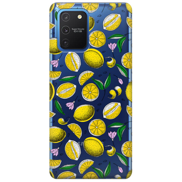 

Прозрачный силиконовый чехол iSwag для Samsung Galaxy S10 Lite с рисунком - Лимоны (KS3449)