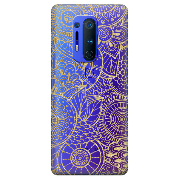 

Прозрачный силиконовый чехол iSwag для OnePlus 8 Pro с рисунком - Золотая мандала (KS6207)