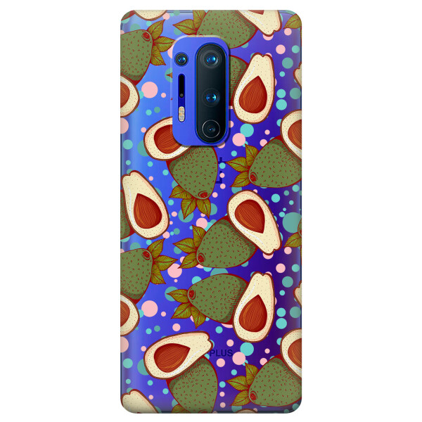 

Прозрачный силиконовый чехол iSwag для OnePlus 8 Pro с рисунком - Авокадо (KS6210)