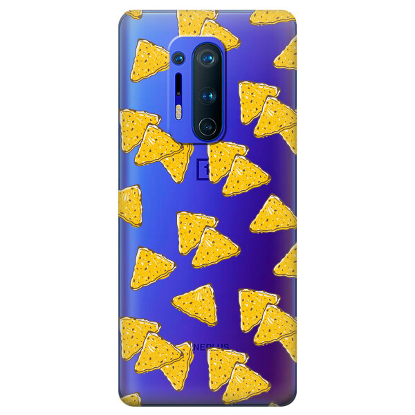 

Прозрачный силиконовый чехол iSwag для OnePlus 8 Pro с рисунком - Чипсы (KS6212)