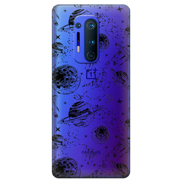 

Прозрачный силиконовый чехол iSwag для OnePlus 8 Pro с рисунком - Космос (KS6213)